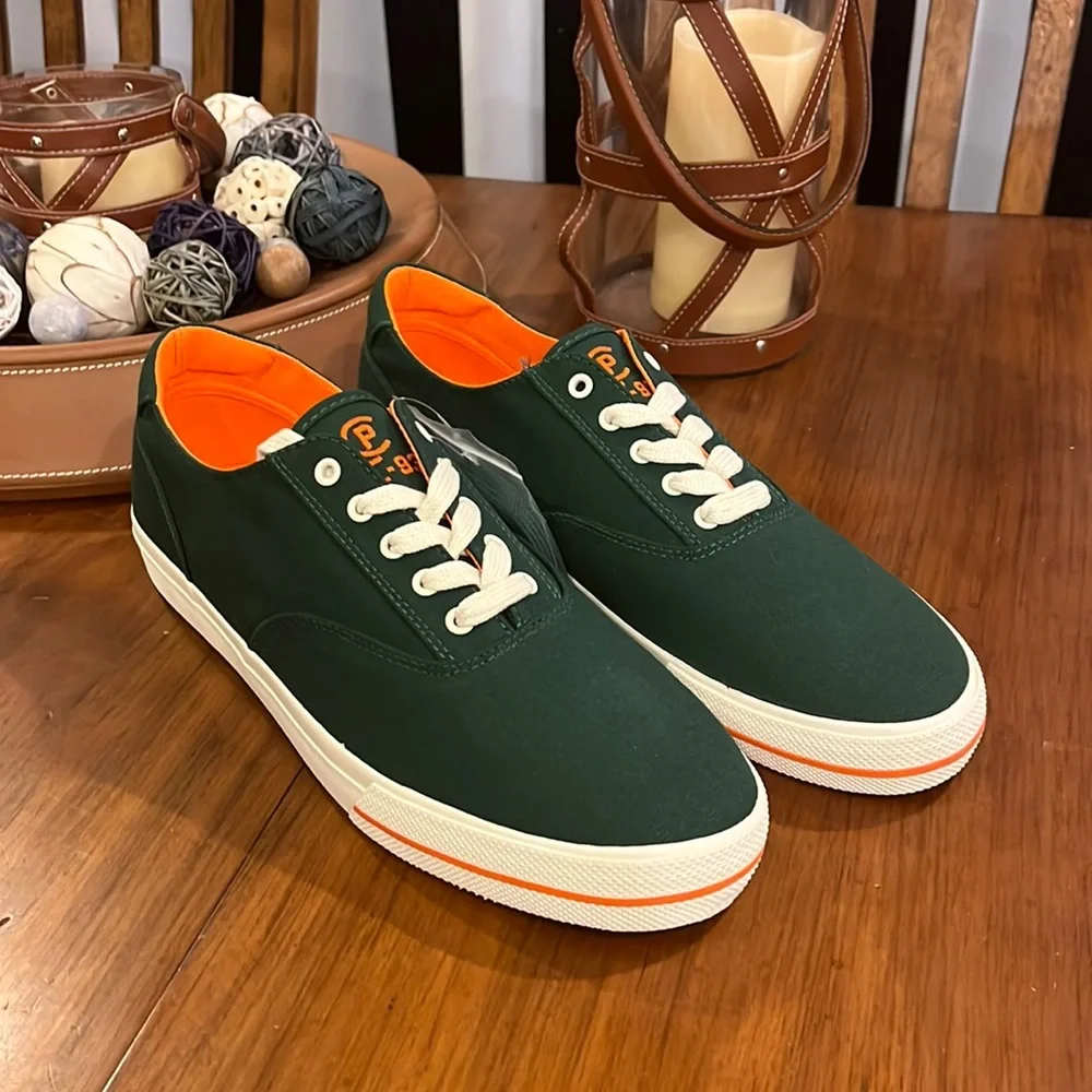 Polo Ralph Lauren CP93 Regatta Summer boat canvas shoes sneakers green Mens 12